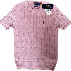 Polo by Ralph Lauren | Sweaters | Nwt Polo Ralph Lauren Cable Knit Cotton Short  Sleeve Sweater Medium | Poshmark